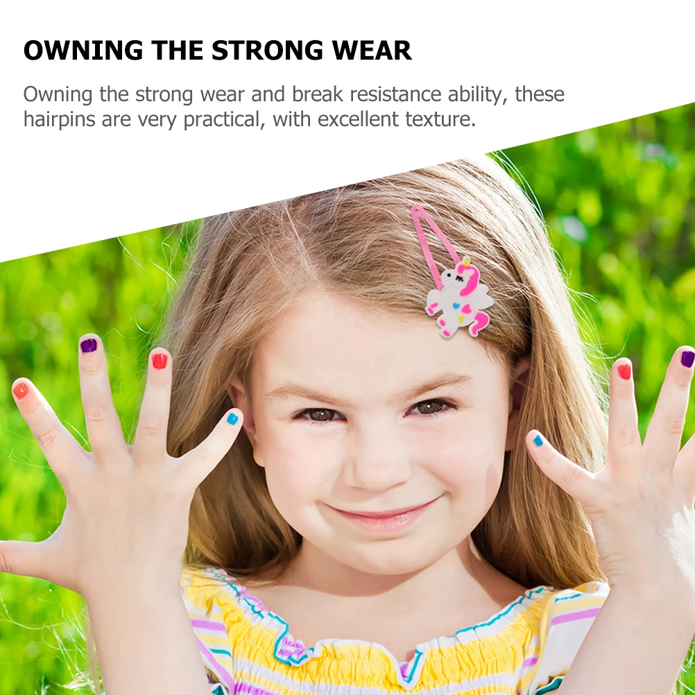 

20 Pcs Unicorn Hair Clip Barrettes for Girls Clips Toddler Accessories Headgear Small