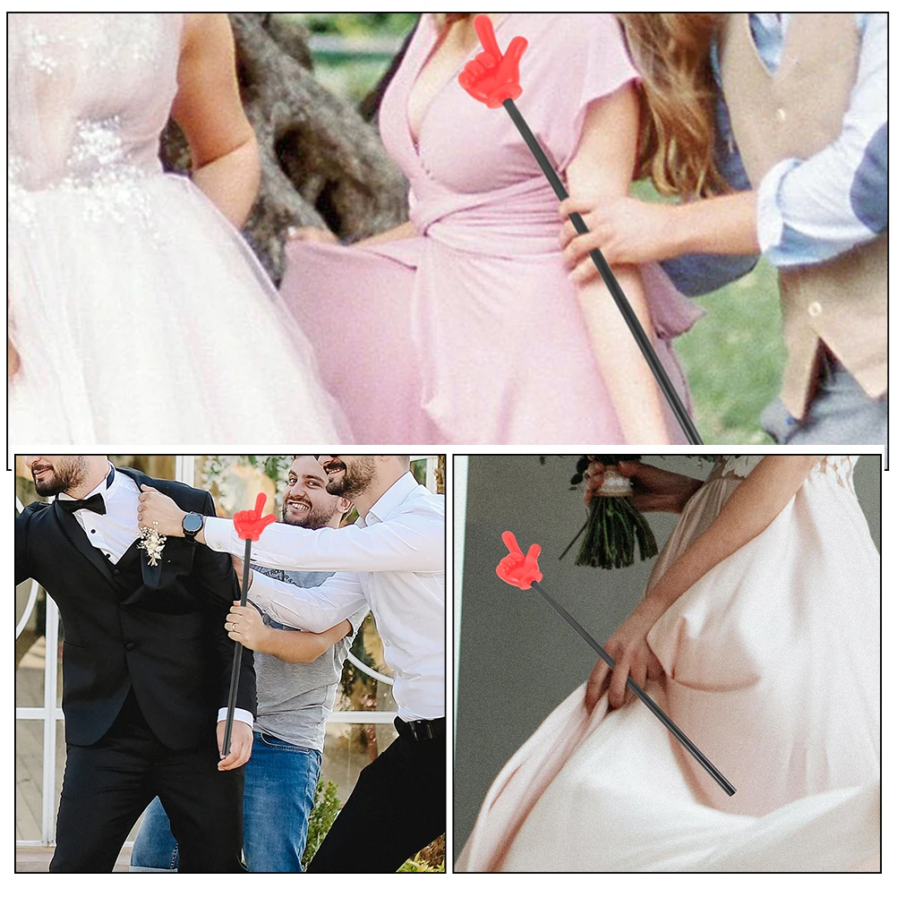 

2pcs Wedding Prank Pointer Finger Gesture Rod Party Game Props Teaching Pointer Stick Classroom Hand Pointers For Kids Adults