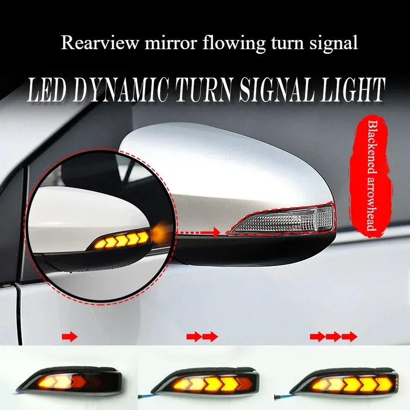 Rearview Mirrors Yellow Flowing Turn Signals for Toyota Camry Corolla Altis Prius Yaris