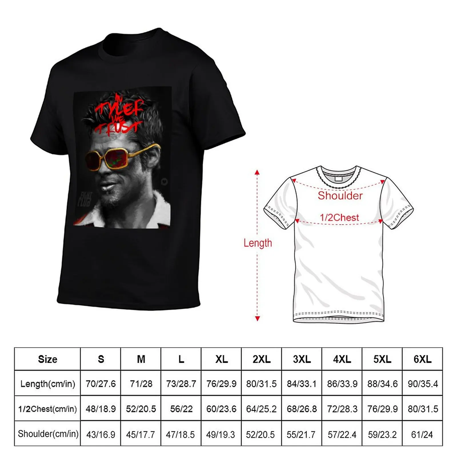 Tyler Durden - Illustration T-Shirt Street Style Casual Tee Shirt