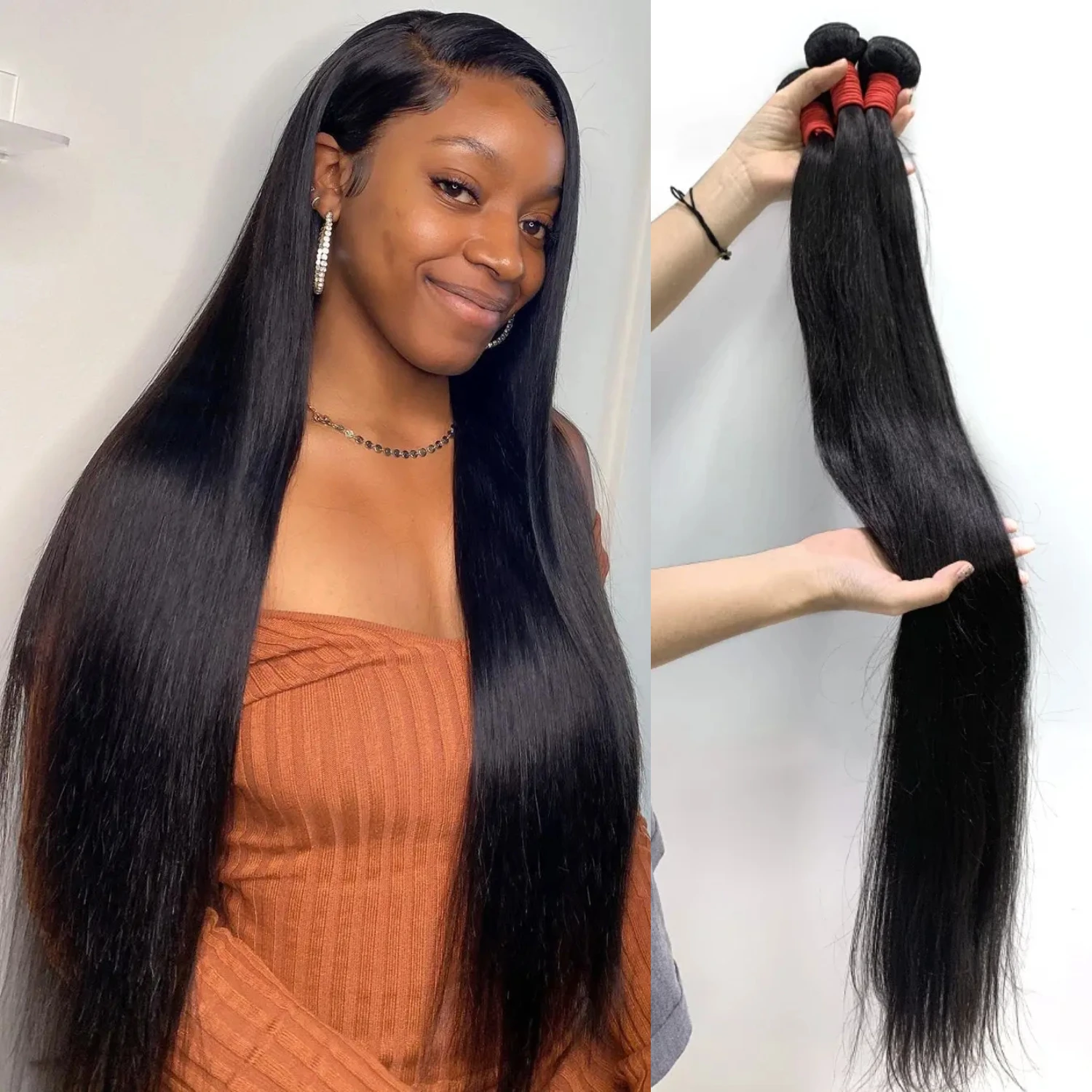 

10-40 дюймов, прямые пучки человеческих волос, 12 А, бразильский натуральный цвет, 100% наращивание человеческих волос Remy, 1 3, 4 пучка, предложение