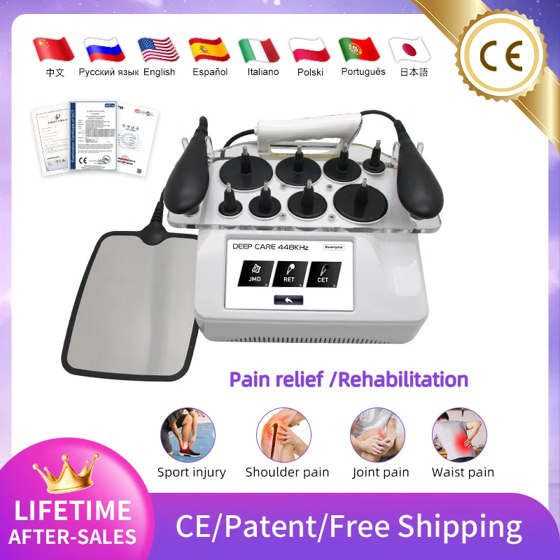 Weight Loss Tecartherapy 448KHz Body Care System Physiotherapy Shaping The Skin Deep Heating RET Relieve Pain Health Care Spa