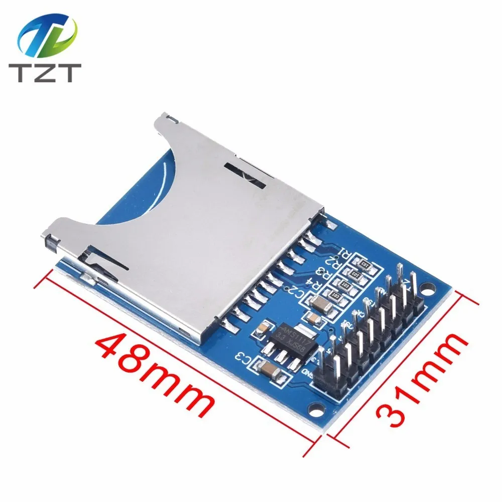 1PCS Hot Sale Reading and Writing Module SD Card Module Slot Socket Reader ARM MCU for arduino DIY Starter Kit