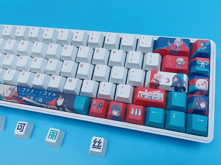 Lycoris Keycaps Theme Anime Pbt Keycap Cherry Profile  Five Side Thermal Sublimation Process Official Standard Configuration