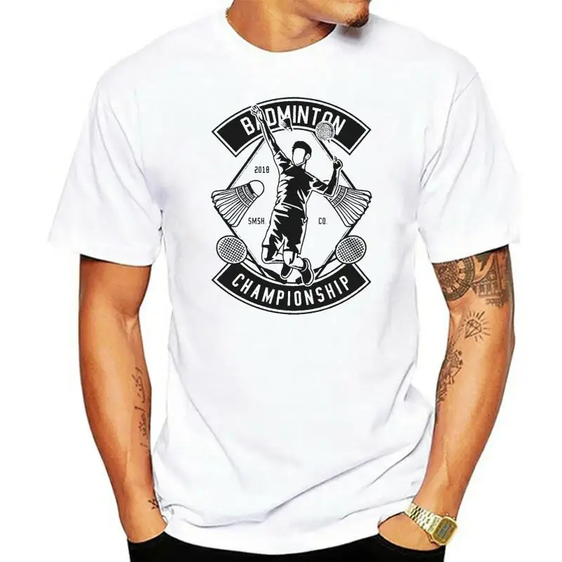 Badminton Championship T-Shirt 100% Cotton Premium Tee New Large Size Tee Shirt