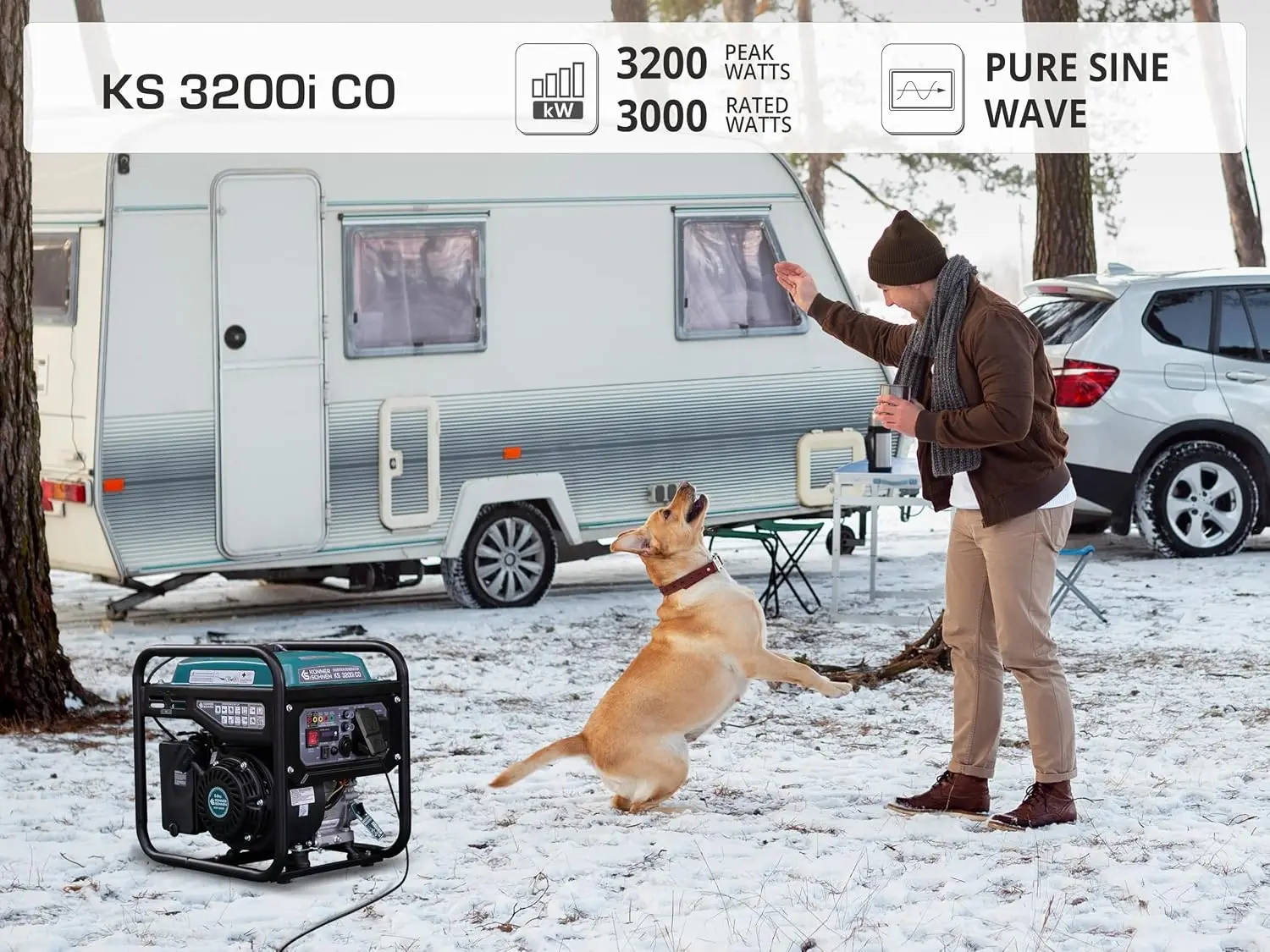 Gas Inverter Generator 3200W 230V Lightweight Portable CO Sensor Fuel Efficient Outdoor Home, Customized