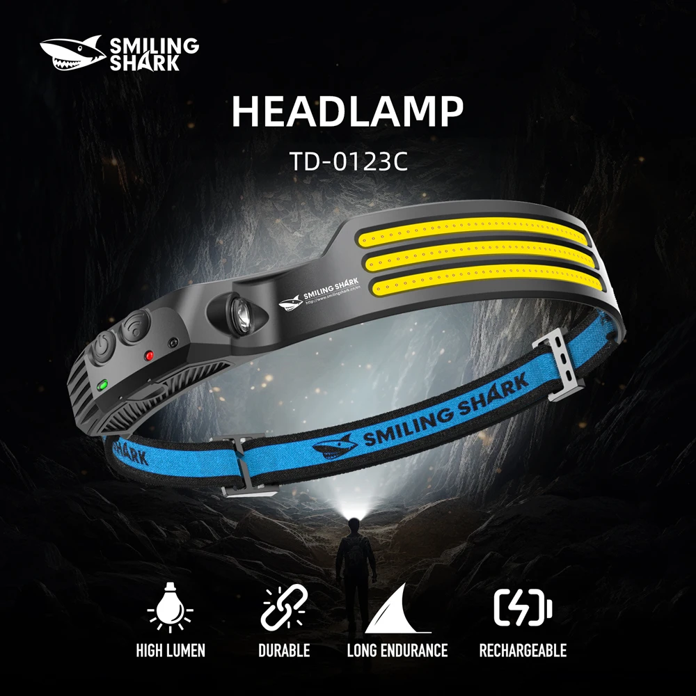 

1 шт. Smilingshark TD-0123C фара, светодиодный налобный фонарь и супер яркий налобный фонарь, сверхлегкий налобный фонарь для кемпинга, рыбалки
