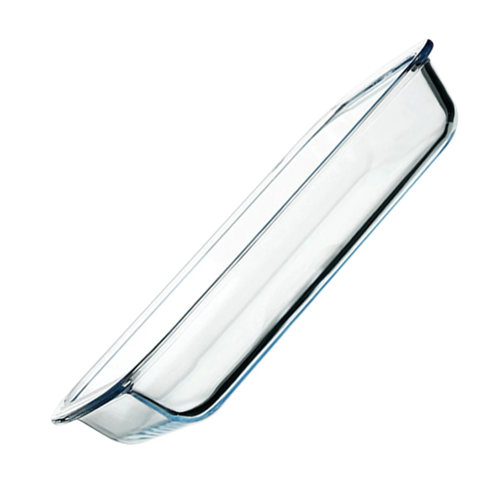 

Baking Dish Glass Pan 2400ml Large Size Oven Safe Microwave Plate Sturdy Material Serving Platter Rectangle Bowls Household