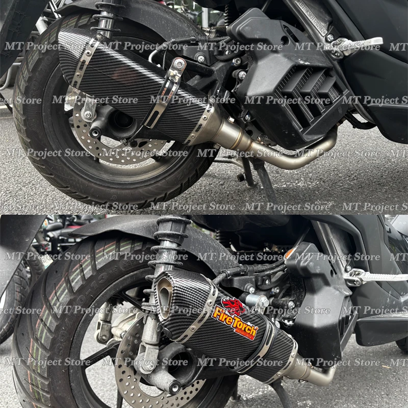 Slip On For ZONTES 150X 150V 2026 2027 Motorcycle Exhaust Escape Full System Modified Muffler With Front Link Pipe DB Killer