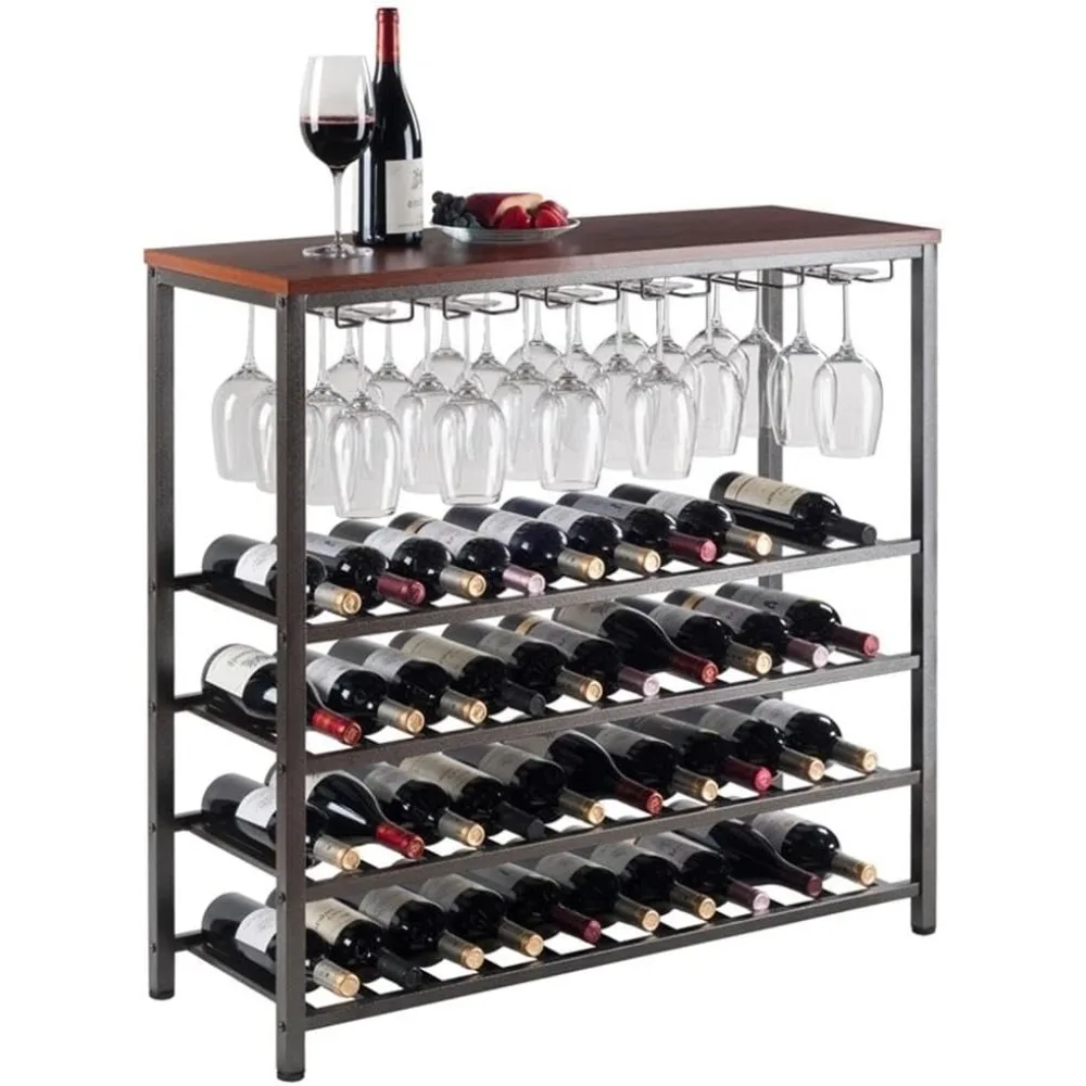 Weinlager aus Holz, Antikbronze, 30,5 cm B x 30,5 cm H x 35,02 Zoll T