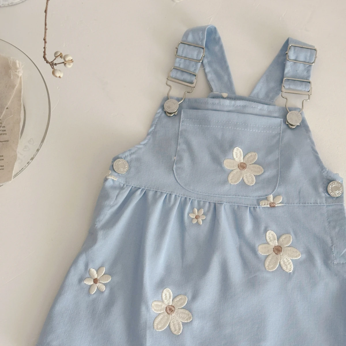 فستان صيفي جديد للبنات الصغيرا - مراجعة Baby Summer Linen Sleeveless Jumpsuit وسعره