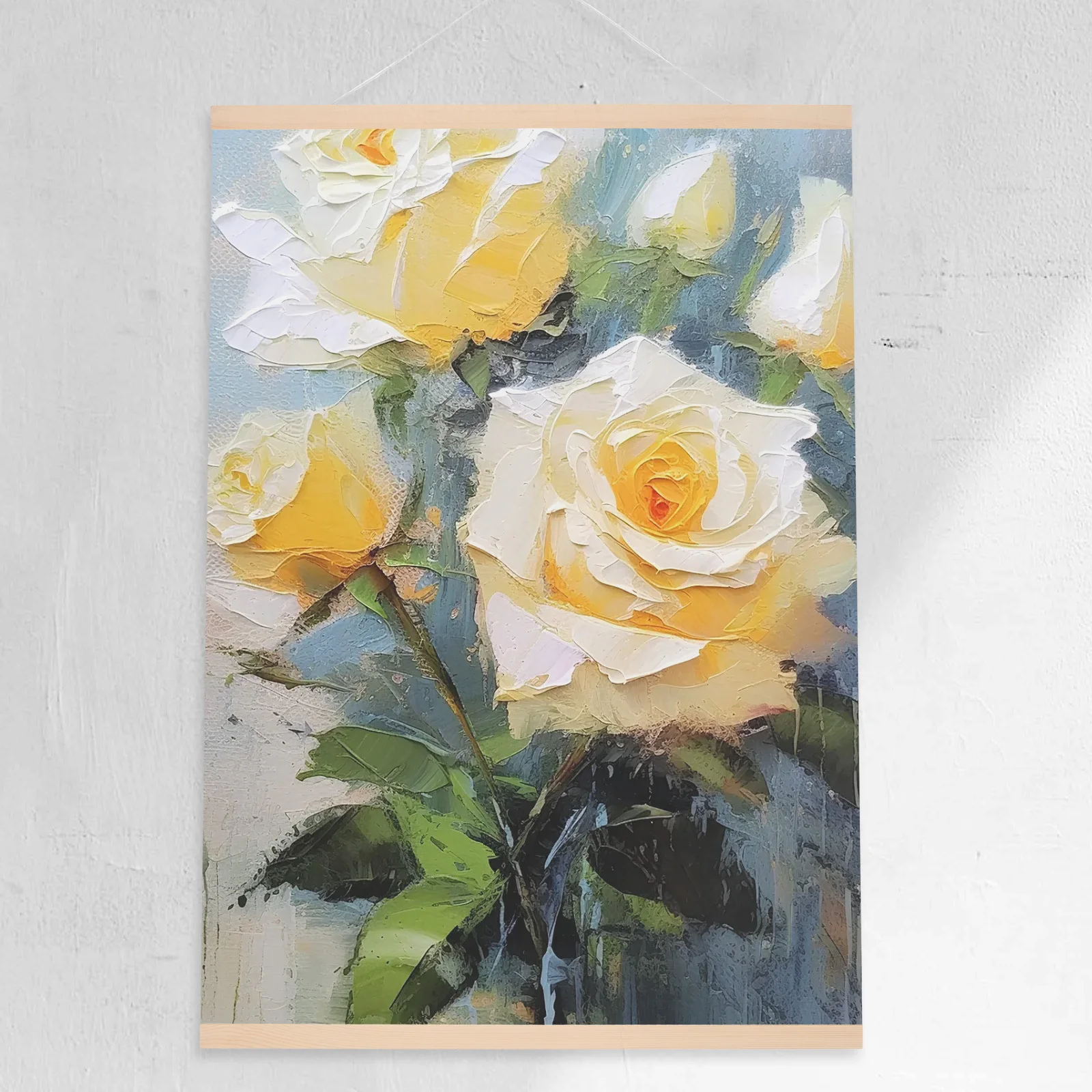 

5Pcs Wooden Artwork Scroll Hanger Painting Rod DIY Wall Poster Frame for Home Office Decor DIY Wood Poster Hanger