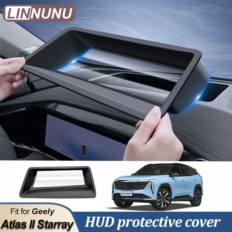 LINNUNU Fit for Geely Atlas II Starray Car HUD Display Protective Cover Head Up Display Protective Frame Boyue L Accessories