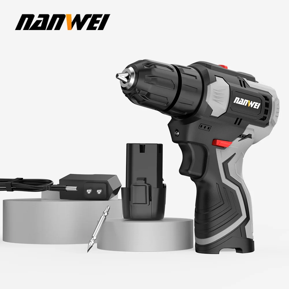 NANWEI brushless rechargeable multifunctional impact pistol drill household lithium screwdriver compact and convenient