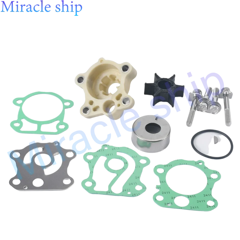 

6H3-W0078-A0 6H3-W0078-02 Комплект крыльчатки водяного насоса с корпусом для 2-тактного подвесного двигателя Yamaha 50 60 70HP 6H3-W0078-A0-00 6H3-W0078