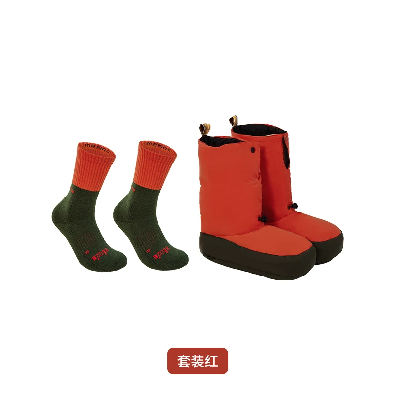 Naturehike-Outdoor Camping Down Foot Cover, Breathable and Warm Wool Socks Set, Winter