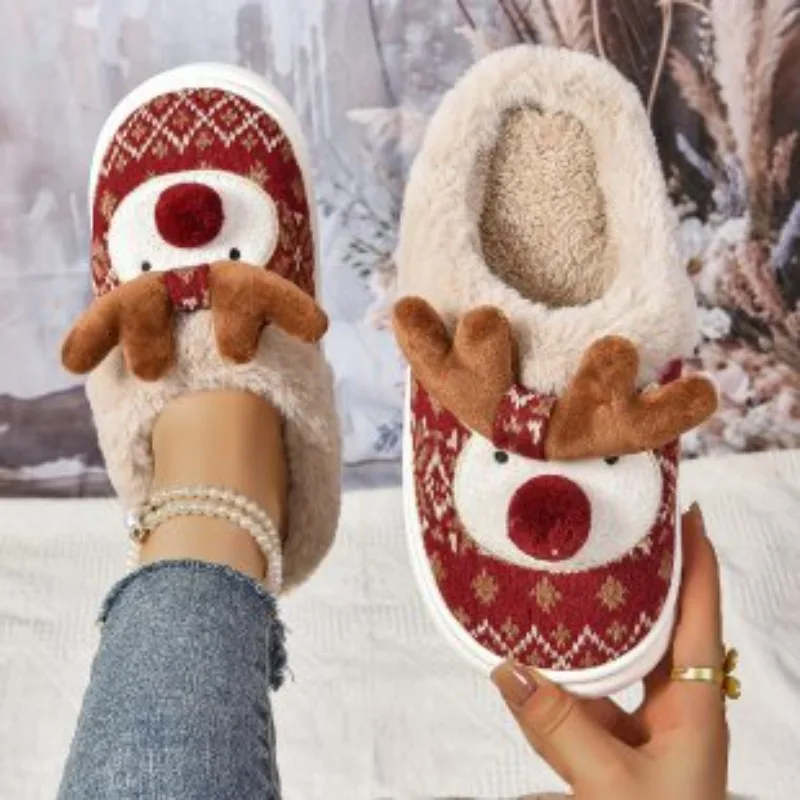 2024 New Women's Cotton Slippers Cute Cartoon Anti Slip Girls Indoor Home Fashion Party Slippers image 3