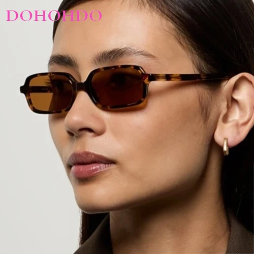 Gafas De Sol con montura cuadrada pequeña para hombre y mujer, lentes De Sol De conducción para deportes al aire libre, a la moda, Vintage, De marca De diseñador, UV400