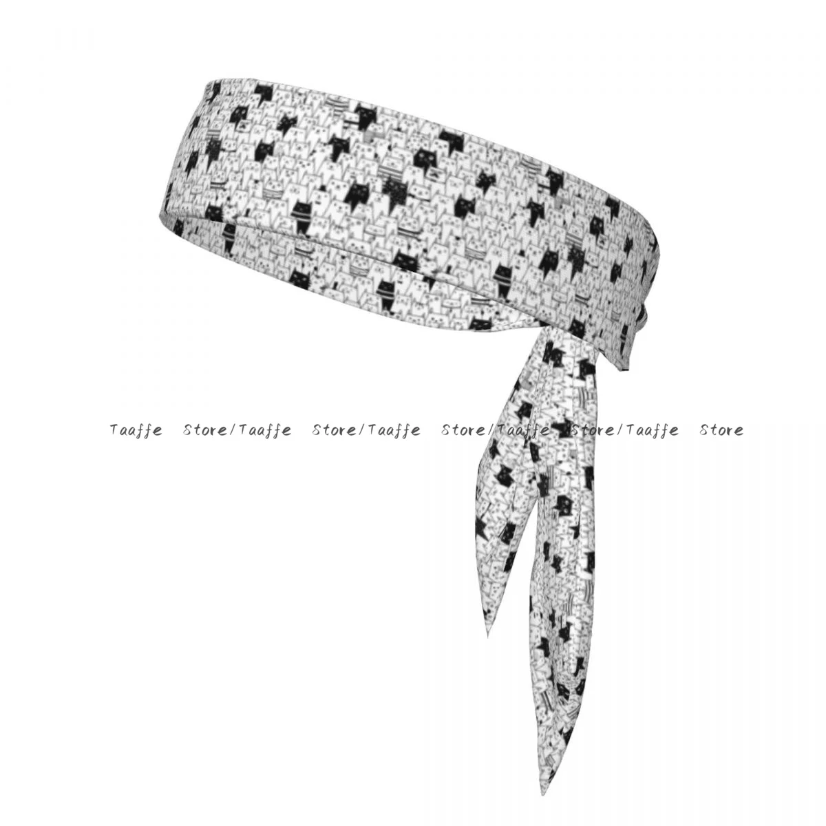 

Tie Headbands Little Feral Cat Sports Head Band Athletic Sweatband Bandana Sweat Wicking