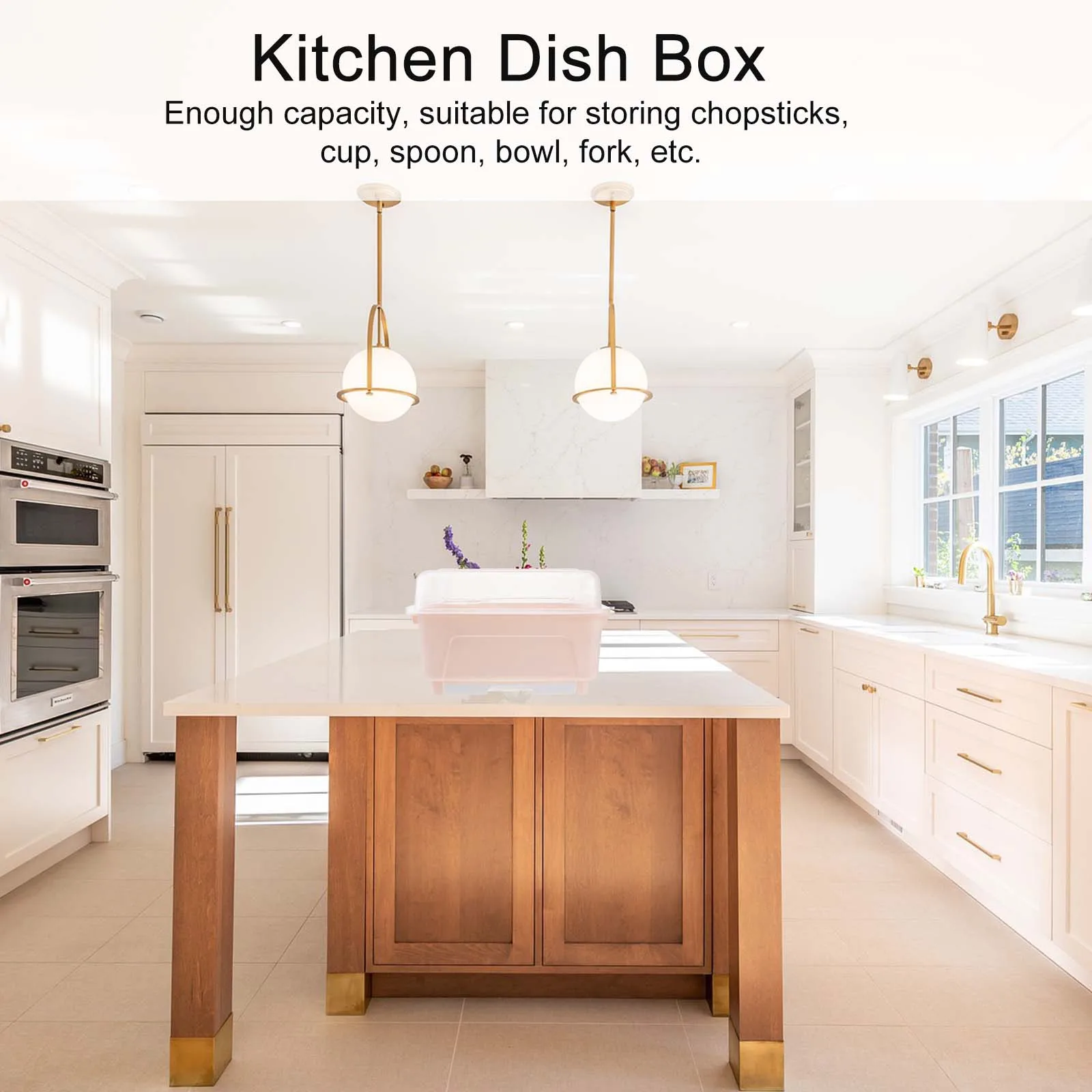 

Storage Box Transparent Kitchen Organizer For Chopsticks Bowl Spoon Fork Drain Case Tableware Holder Drying Rack