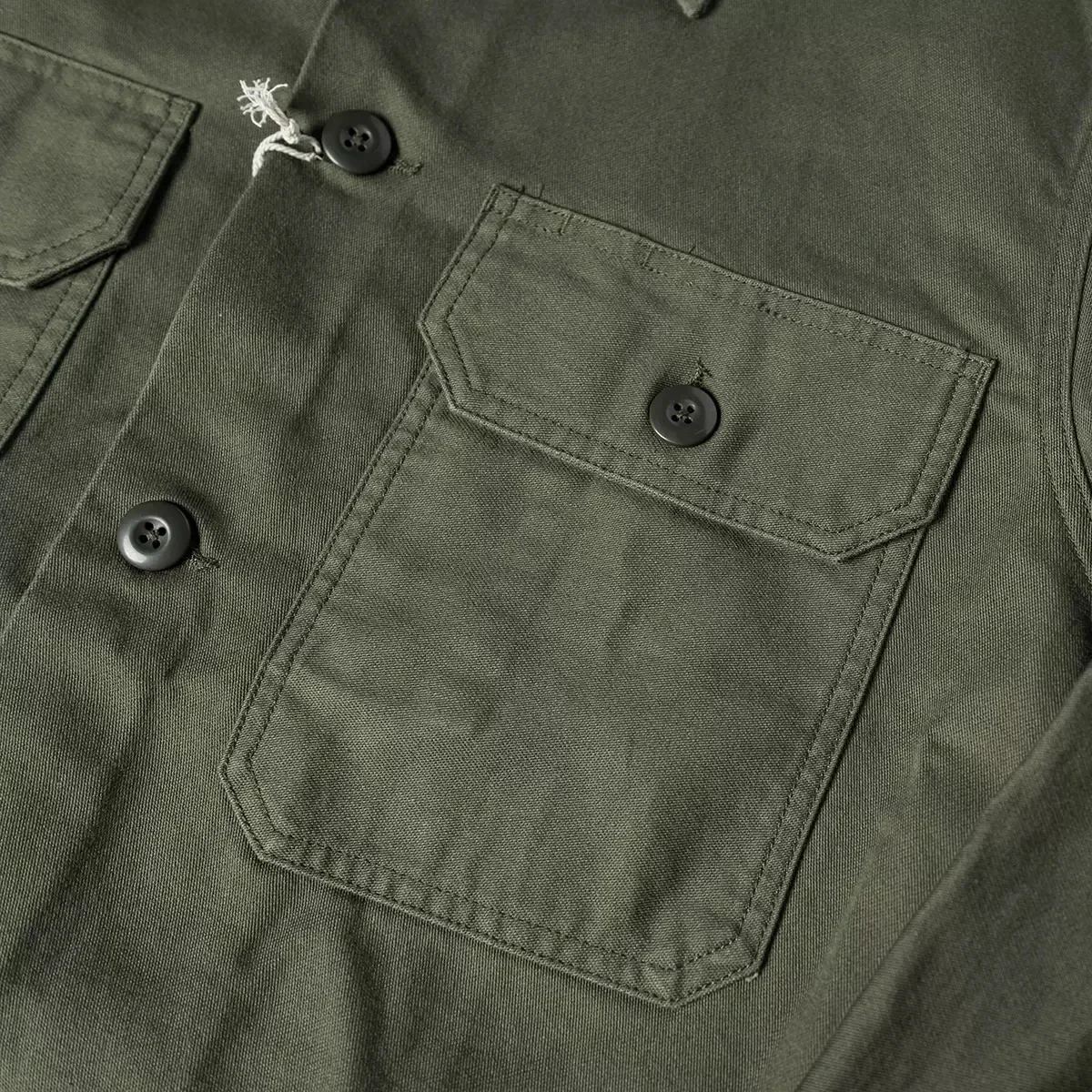 Non Stock 1963 2nd Pattern OG-107 Sateen Fatigue Shirt Olive Green Vintage Work Shirt For Men