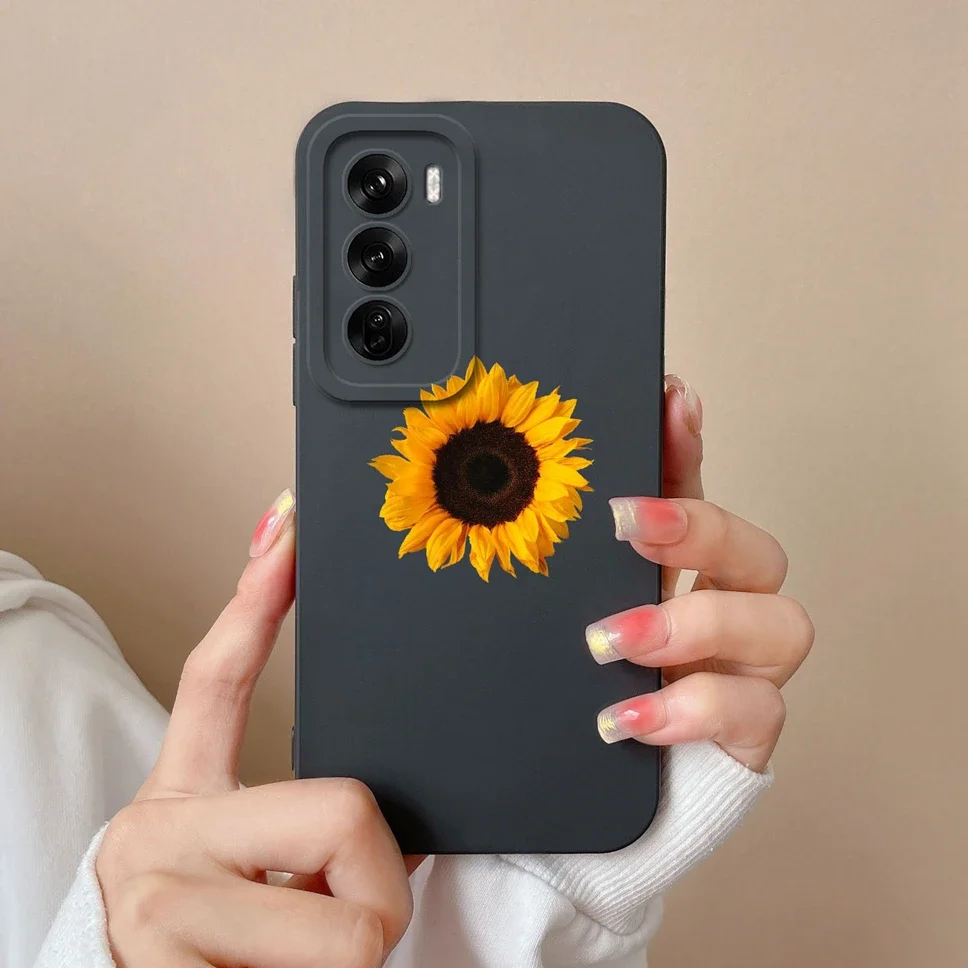 For OPPO Reno12 Pro 5G Case Lovely Dinosaur Liquid Silicone Soft Cases Shockproof Phone Cover For OPPO Reno 12 12Pro Fundas Capa
