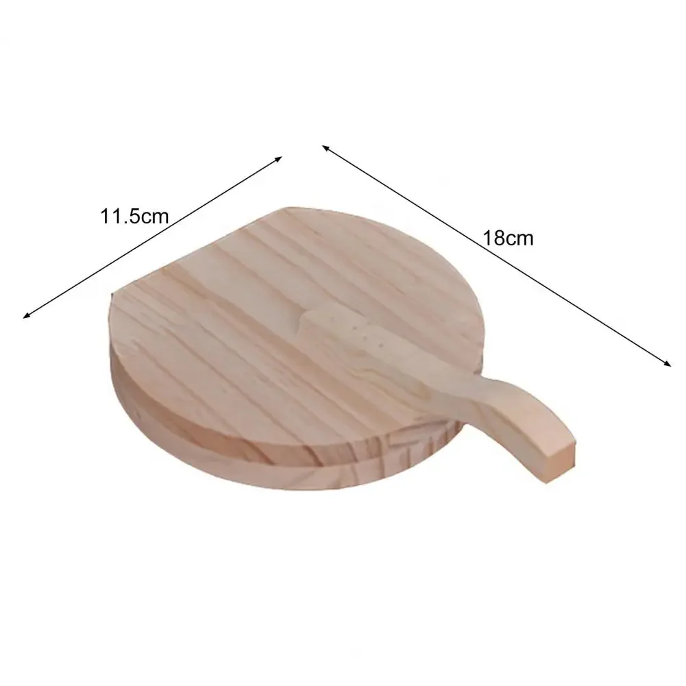 Dumpling Skin Maker Wooden Dumpling Press Handmade Tortilla Maker Dough Pressing Tool for Home Kitchen