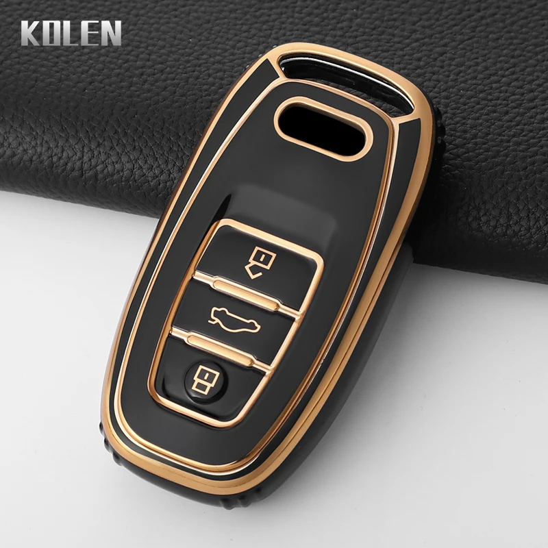 TPU Car Remote Key Case Cover Shell Fob For Audi A1 A3 8V A4 B8 B9 A5 A6 C7 A7 A8 Q3 Q5 Q7 S4 S6 S7 S8 R8 TT Accessories Keyless