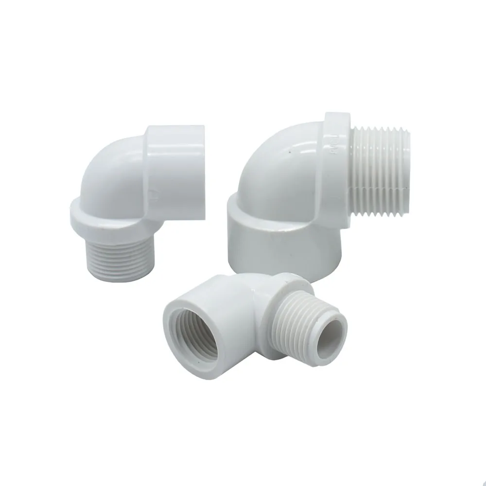 1/2 3/4 1inch Male Female Thread Connector Elbow 90 degrees PVC Water Pipe Thread Fitting Plastic Coupler