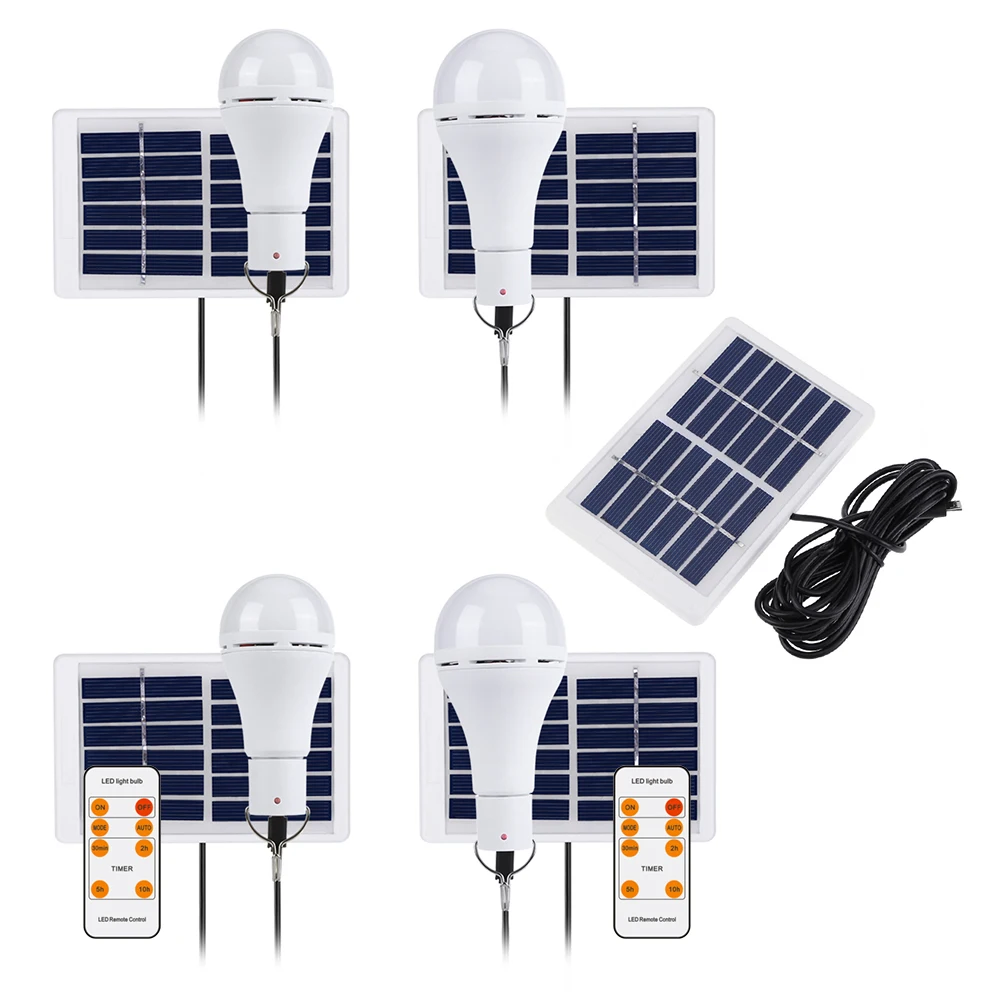 

Solar Hanging Light LED USB Rechargeable Bulb Hanging Courtyard Garden Camping Lamp Emergency Light Built-in Battery