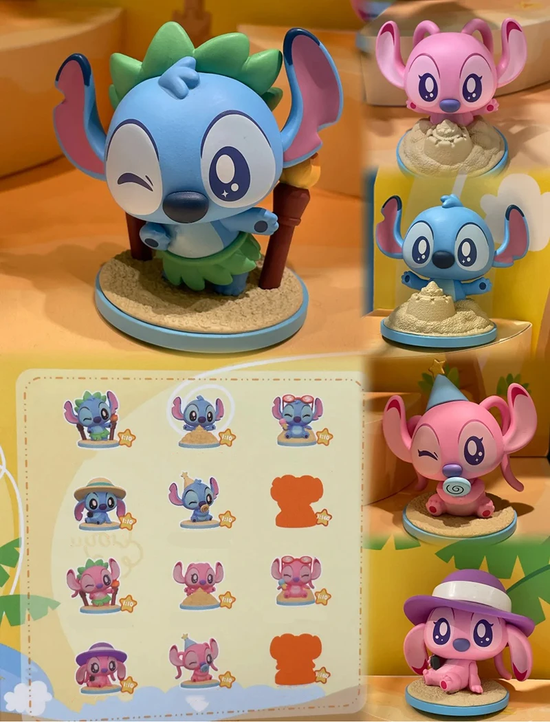 

Genuine NEW Stitch Beach Party Series Blind Box Collectible mini Cute Trendy Girls Gift Desktop decoratio Toys