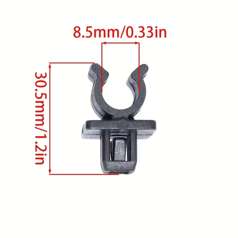 

Universal Car Hood Support Rod Clips 10mm Black Plastic Retainer Clips Auto Maintenance Fastener Parts 20 Pack