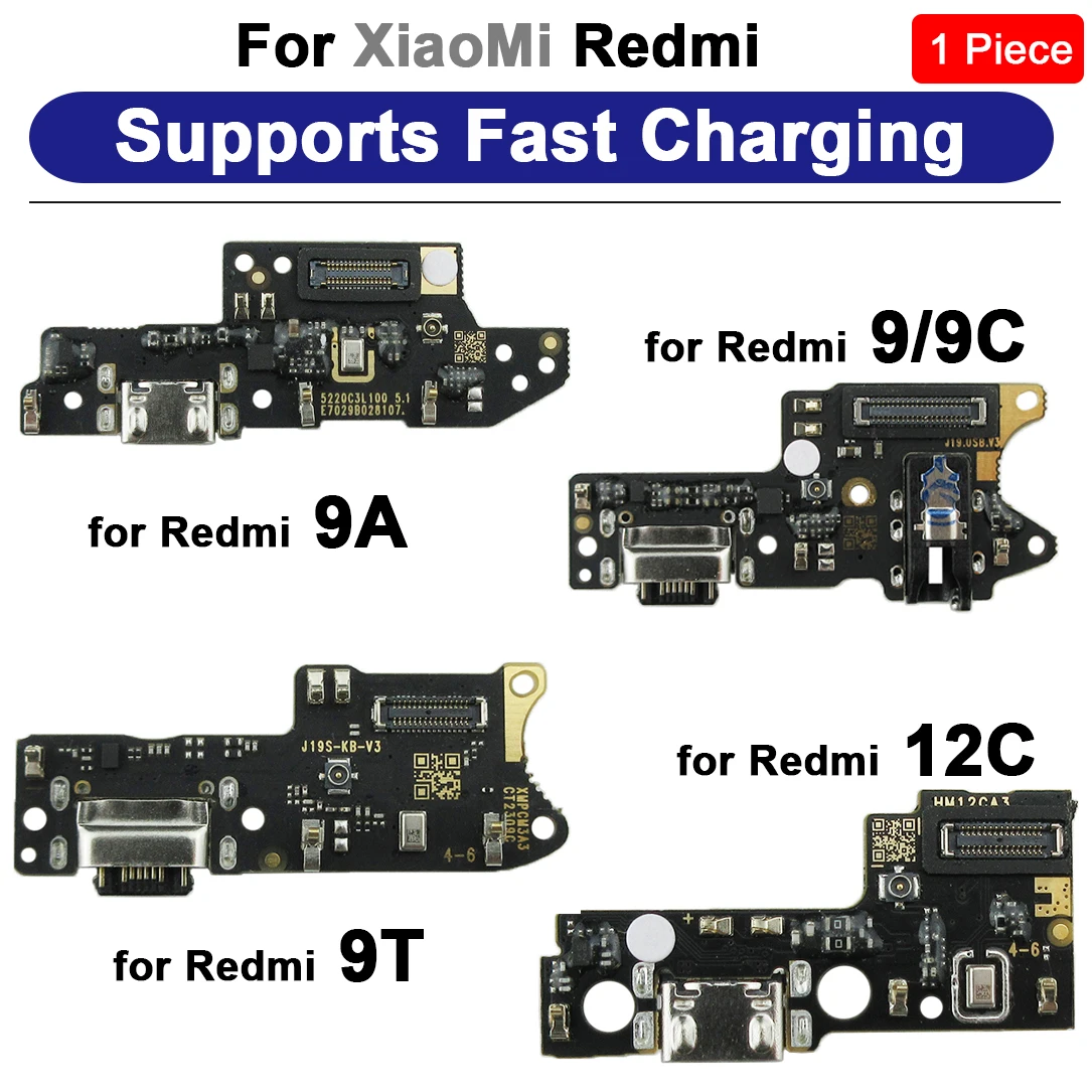 Supports Fast Charging Board for Xiaomi Redmi 9 9A 9C 9T 12C USB Charger Dock Port Connector Flex Cable Module