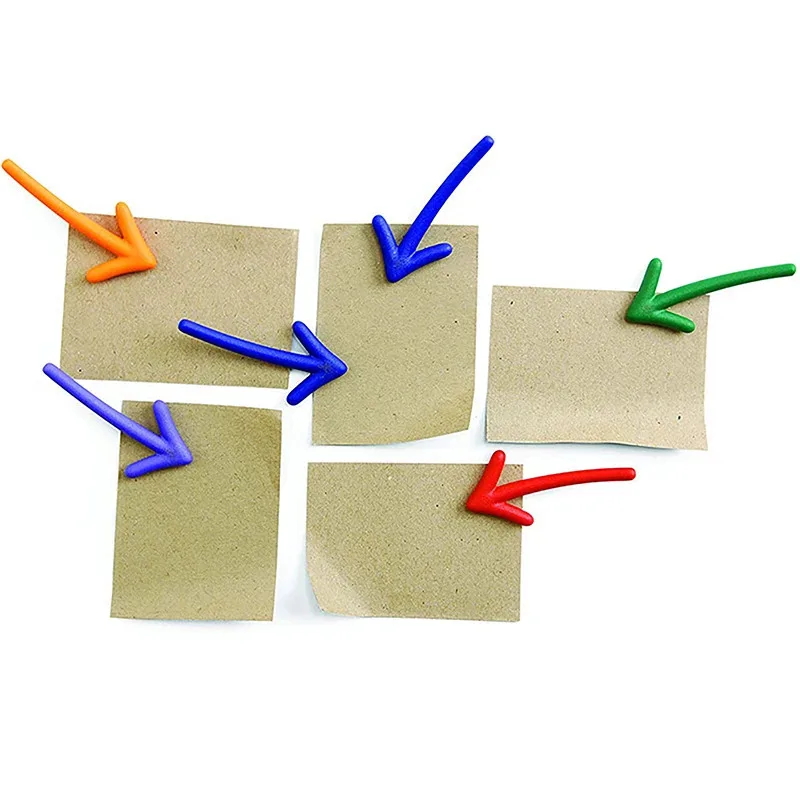 6pcs Funny Arrow Shape Refrigerator Magnets Message Note Photo Gifts Cute Home Magnetic Sticker Stationery Magnet Fridge Decor