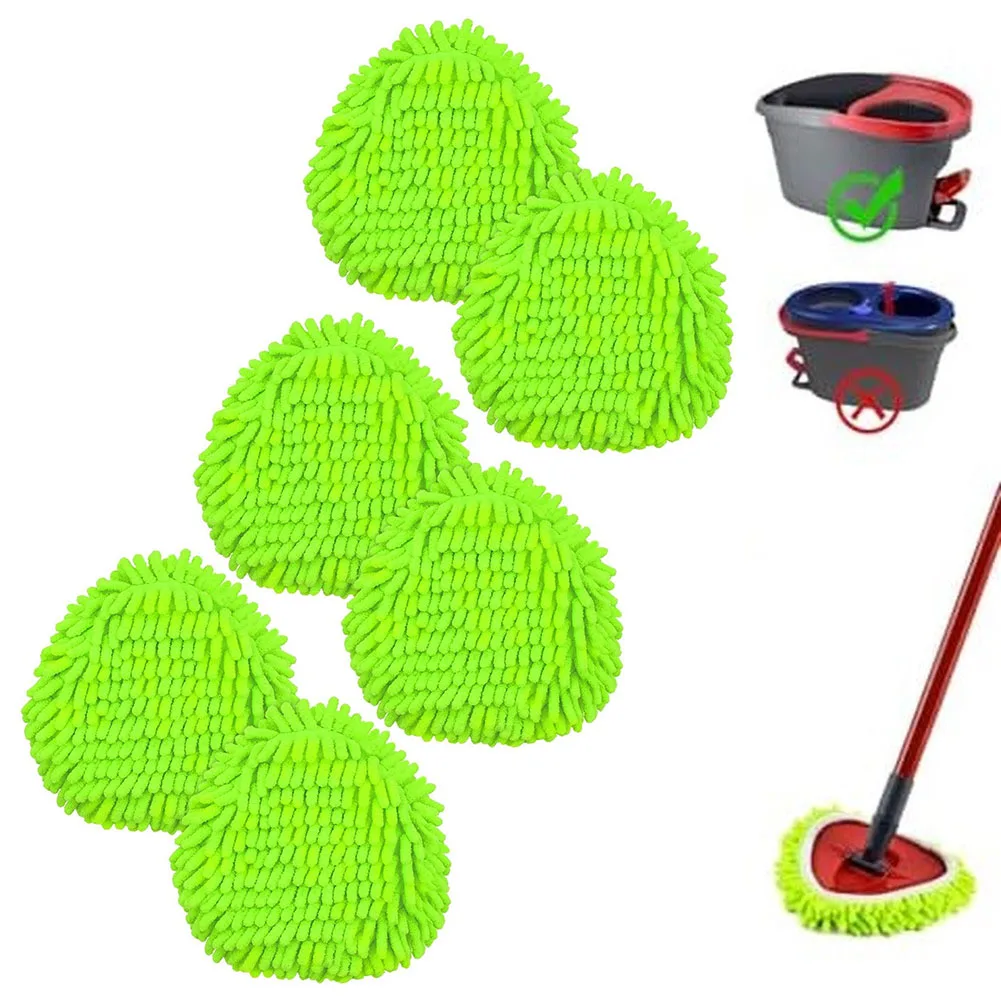 6 Pack Microfiber Chenille Replacement Mop Pads Designed for Ocedar For For Easywring Rotary Mop 1 Tank System
