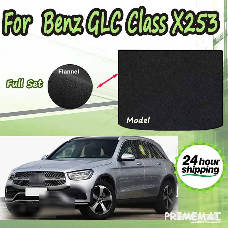 

ECOAUTO Rear Trunk Mat For Benz GLC Class X253 2016-2022 Tray Trunk Carpet Pad Accessories