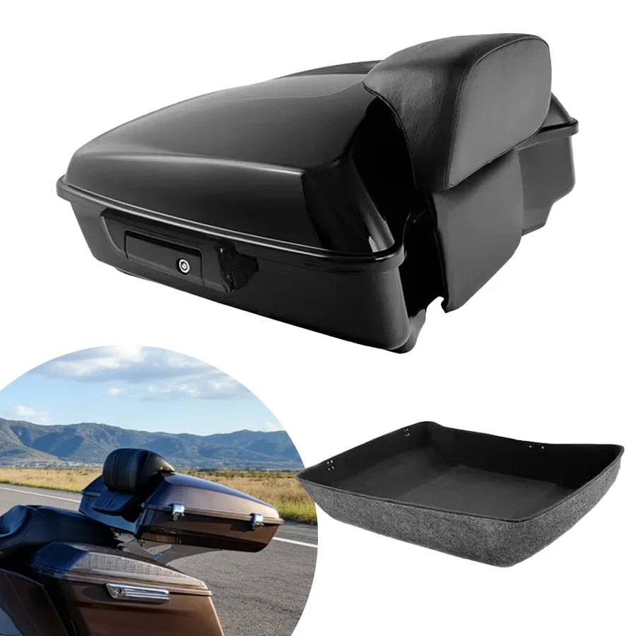 For Harley Road King Street Road Glide Electra Limited FLTRXS CVO 2009-2026 Motorcycle Chopped Tour Pack Tail Top Case Box Trunk