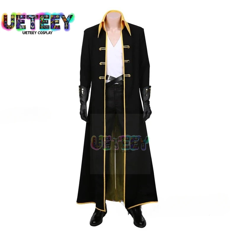 UETEEY  Castlevania Adrian Țepes Arukado Alucard Cosplay Costume Wig Outfit Anime Style Halloween Party Mens Suit Coat Pants