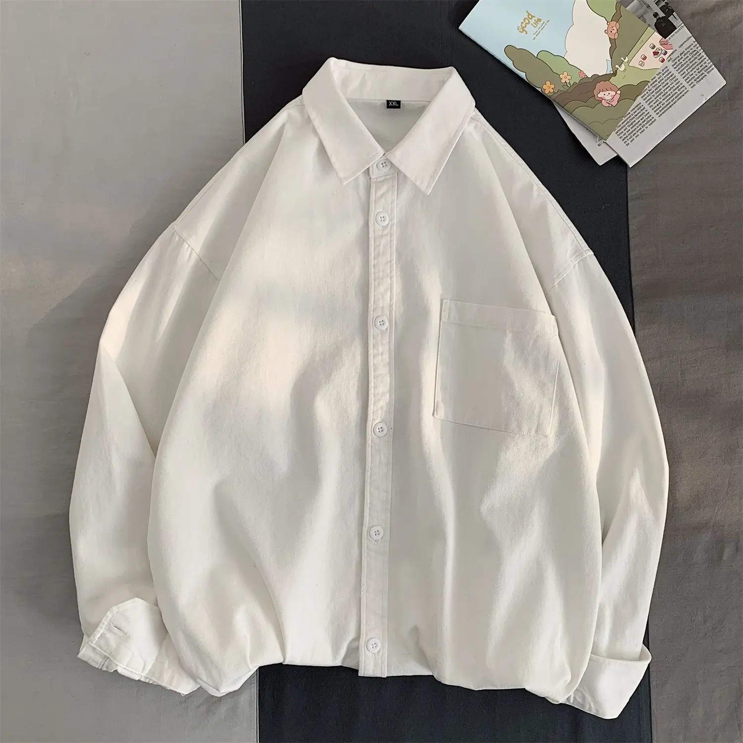 2024 New Spring Autumn Cotton White Shirts Women Black Long Sleeve Women Shirts Elegant Shirts for Women