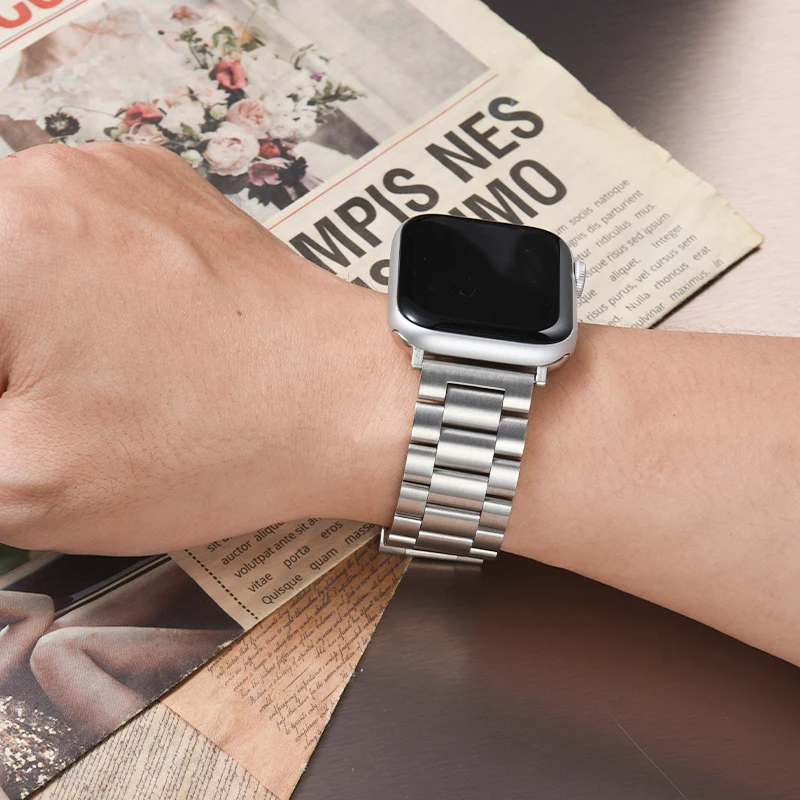 Apple Watch用ステンレススチールバンド,iwatch用メタルバンド,超高品質,38mm, 40mm, 41mm, 42mm, 44mm, 45mm, 49mm, 987654321 se