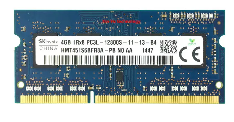 SK Hynix DDR3 4GB 1Rx8 PC3L 12800S 1600MHz SO-DIMM RAM Notebook