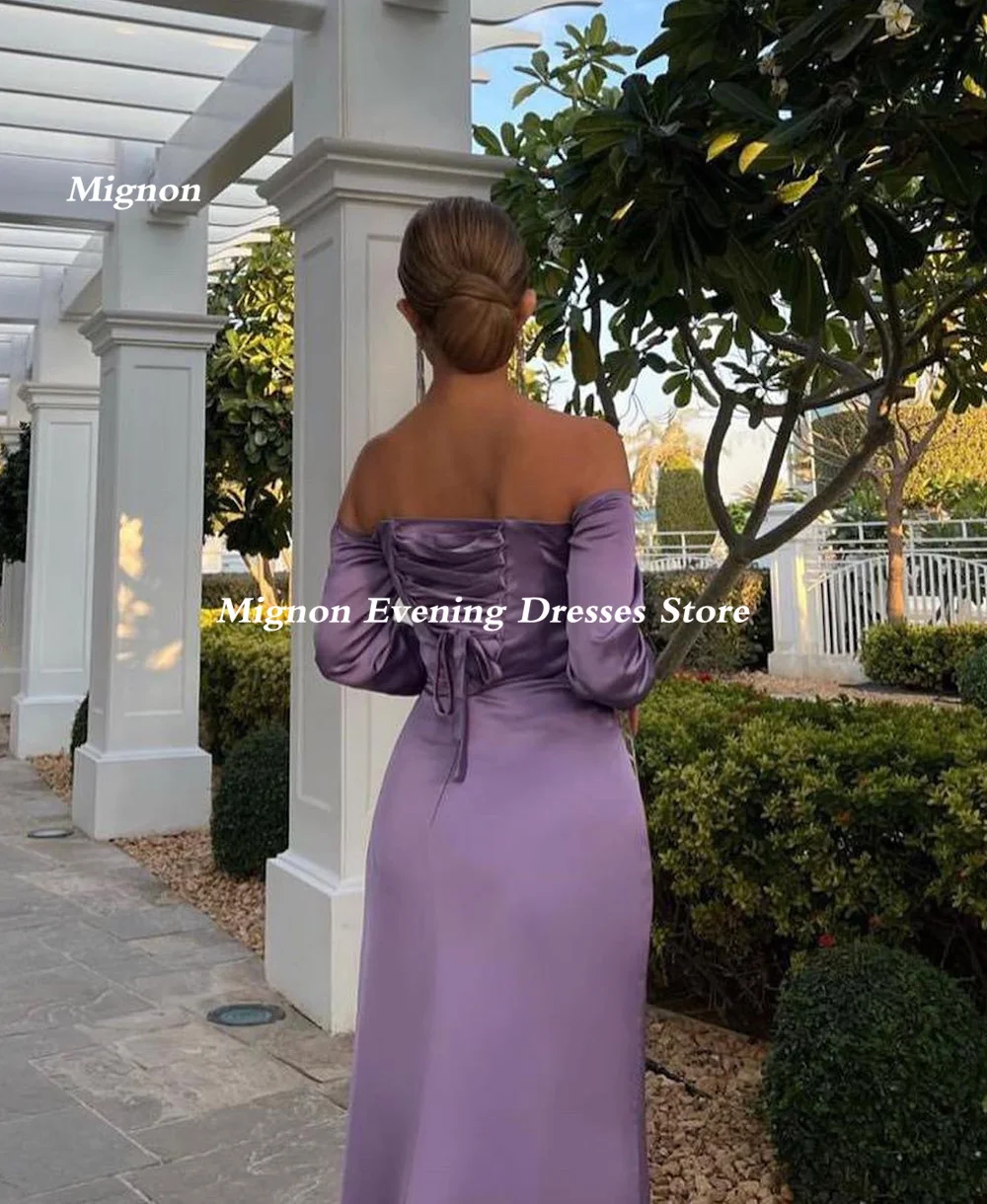 Mignon Satijnen Zeemeermin Galajurk Off-The-Shoulder Halslijn Populieravond Veters Formele Elegante Feestjurken Voor Dames 2023