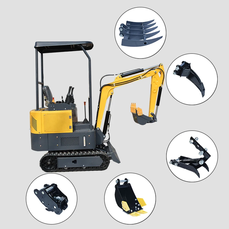 Customized EPA Home Mini Excavator Farm New Crawler Mini Pelle Mini bagger Earthmoving Machinery Excavator