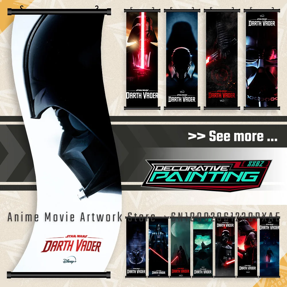 

STAR WARIS DARTH VADER Print Scrolls Pictures Canvas Home Decor Poster Movie Wall Art Hanging Painting Room Bedside Background