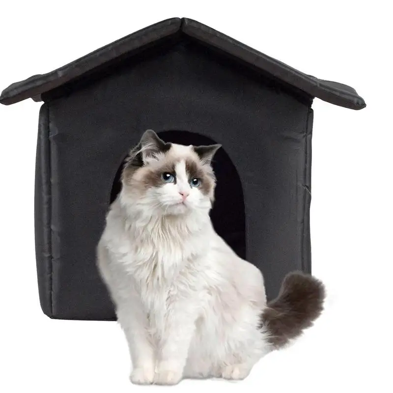 Cats House Waterproof Outdoor Keep Warm Pet Cat Cave Beds Nest Non-slip Bottom Foldable Washable For Kitten Puppy Pets Supplies