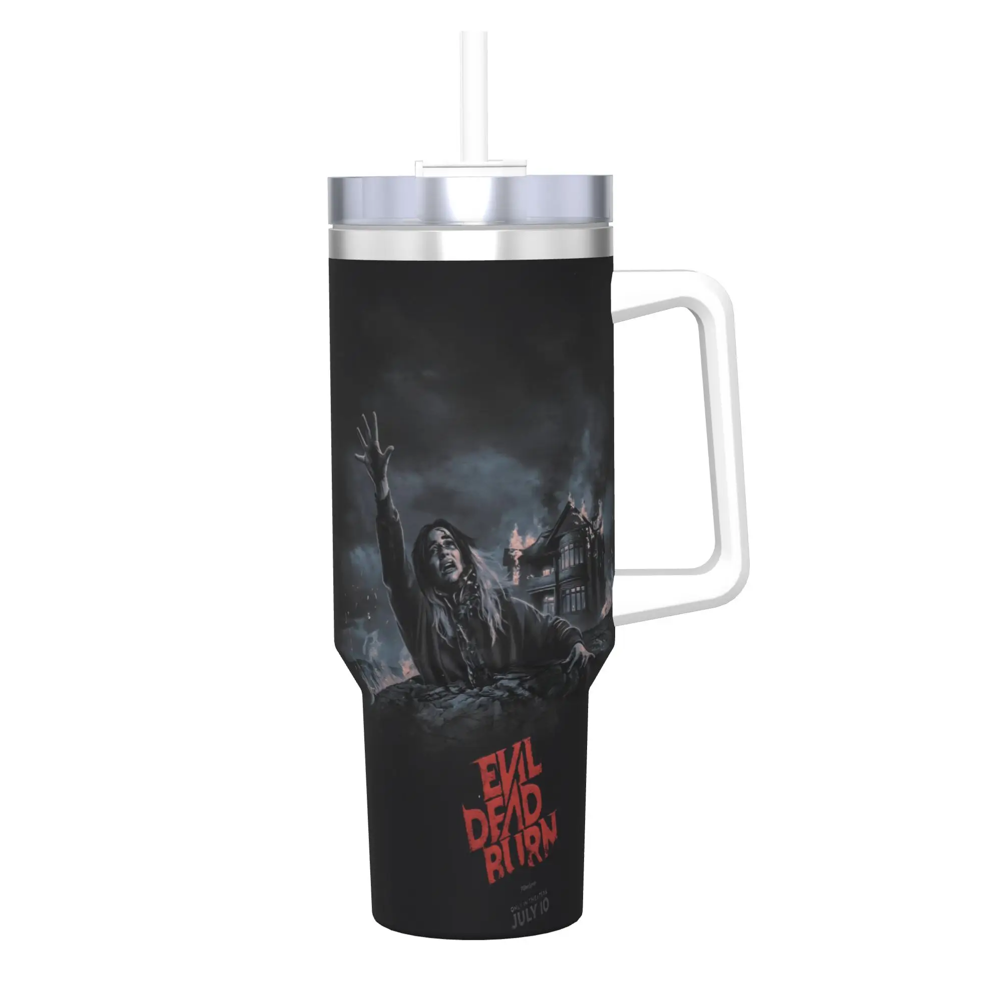 Evil Dead Burn 40oz Tumbler Stainless Steel Double Wall Vacuum Insulated  Travel Mug With Straw