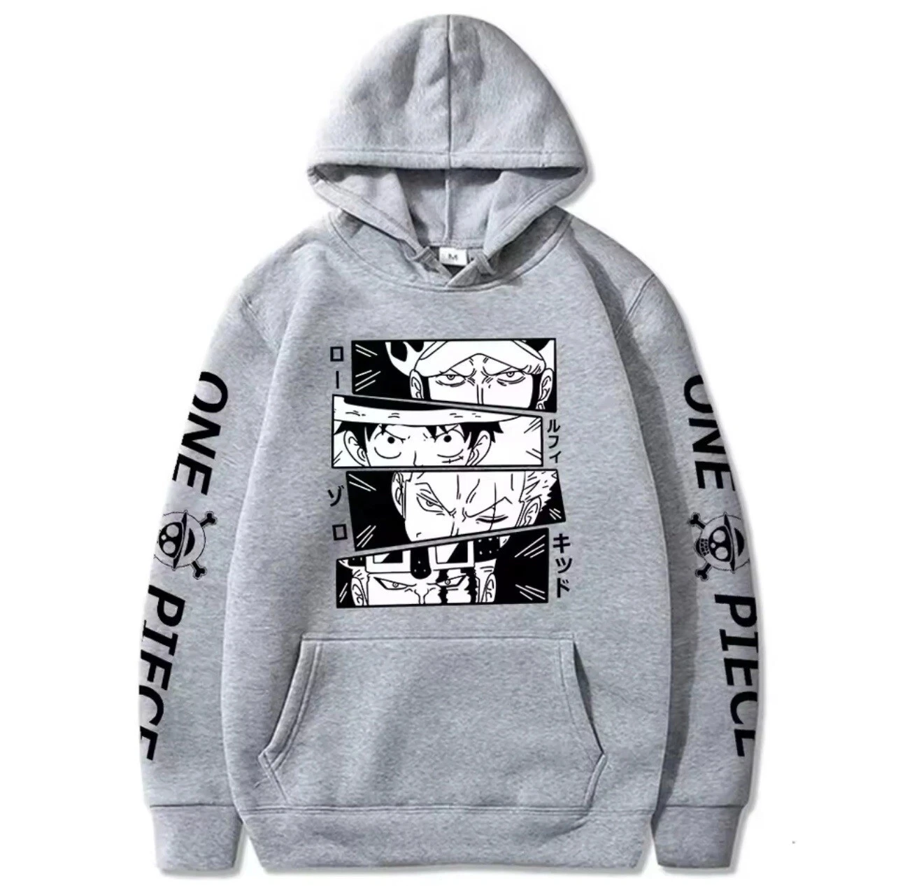 One Piece  Anime ‌Luffy Print Pattern Men Hoodies Comfortable Unisex Oversized Autumn and Winter Sweatshirt Streetwear