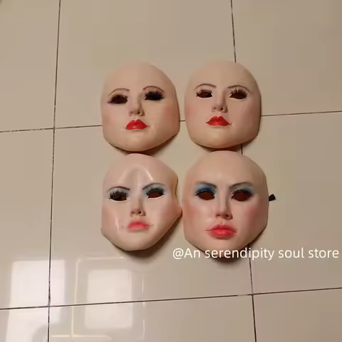 Realistic Female Face Latex Mask Cosplay Props Prom Crossdress Beauty Mask Ball Masquerade Party Funny Mask New