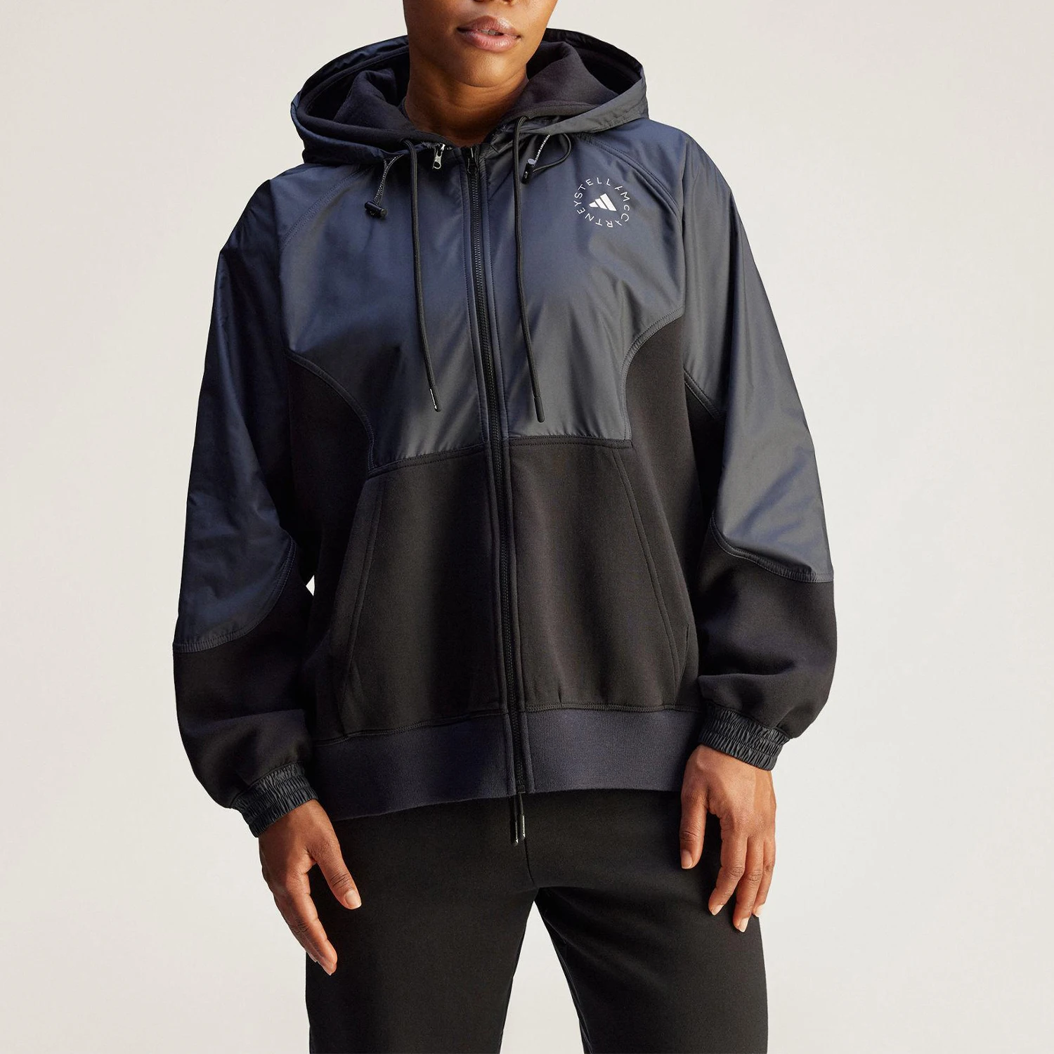 Adidas genuine SMC Women's Casual Patchwork Sports Loose Hooded Jacket JI5243