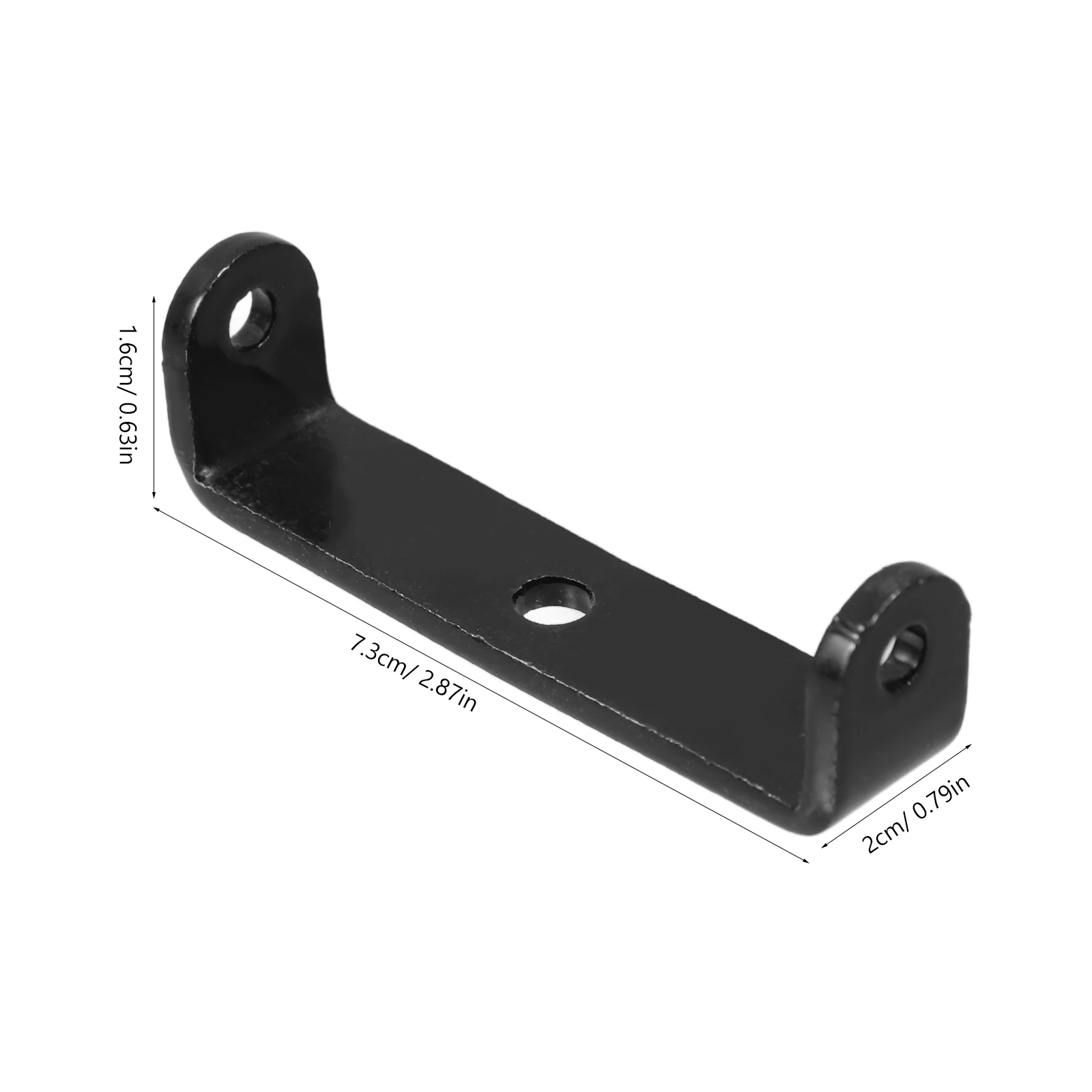 Picture 5: 2Pcs Thickened Steel Black Shelf Accessories U Shape Brackets Heavy Duty Hardware Sturdy Construction Versatile Use